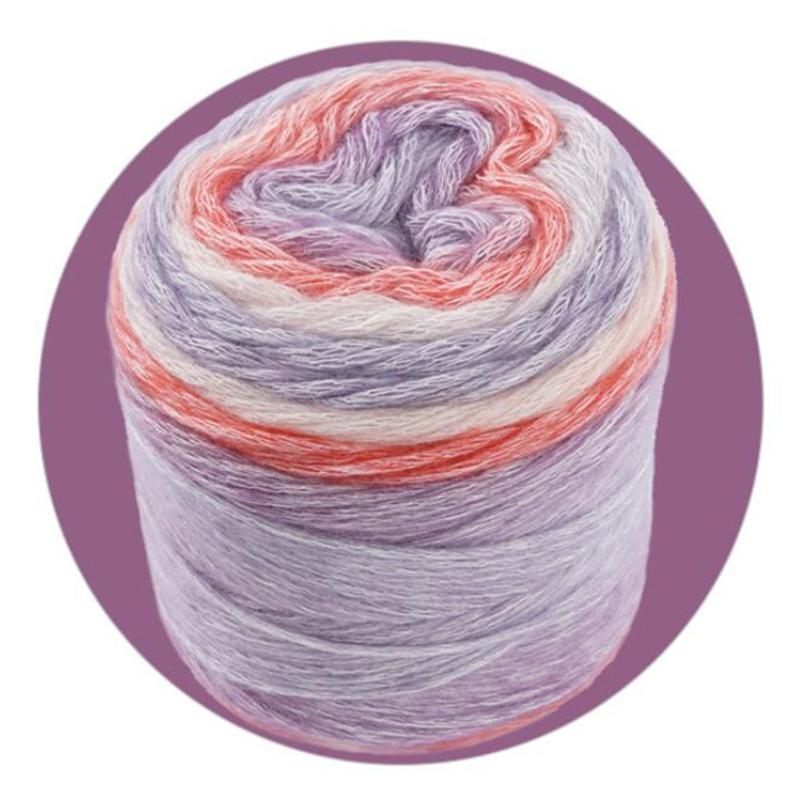 652F Пряжа из кашемира и шерсти с секционным крашением Радужная пряжа Пряжа для вязания Пряжа для вязания крючком DIY Материал для изготовления шерстяной одежды
