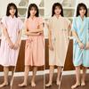 New Pineapple Check Bathrobe Can Wear Bath Towel Women Coral Velvet Thickened Home Cross-strap Shower Skirt