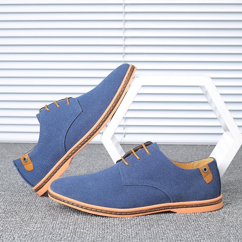 Fashion Spring Suede Leather Men Shoes Oxford Casual Shoes Classic Sneakers Comfortable Footwear Dress Shoes Large Size Flats685