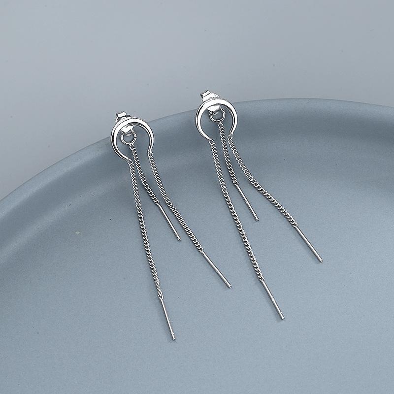 Серьги-кисточки в форме изогнутого полумесяца: Лунная цепочка, Подтягивающие лицо, Универсальные длинные серьги для женщин.