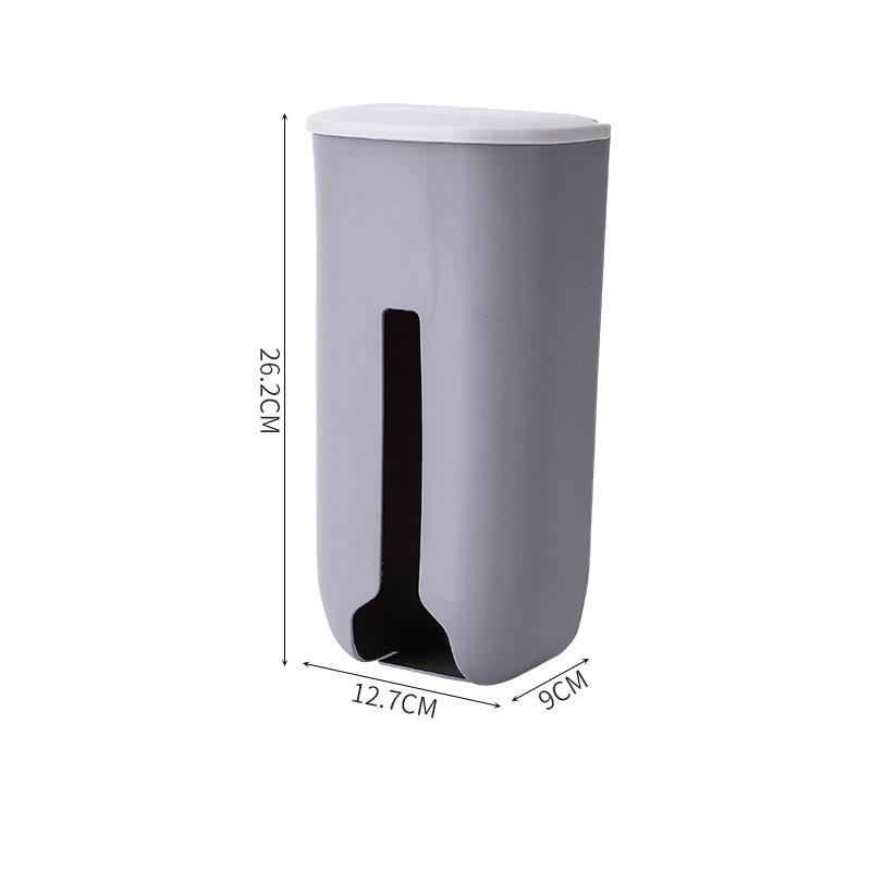 Kitchen Plastic Bag Holder Organizer Wall Hanging Garbage Bag Storage Box Bathroom Trash Bag Bucket Dispenser Kitchen Accessory