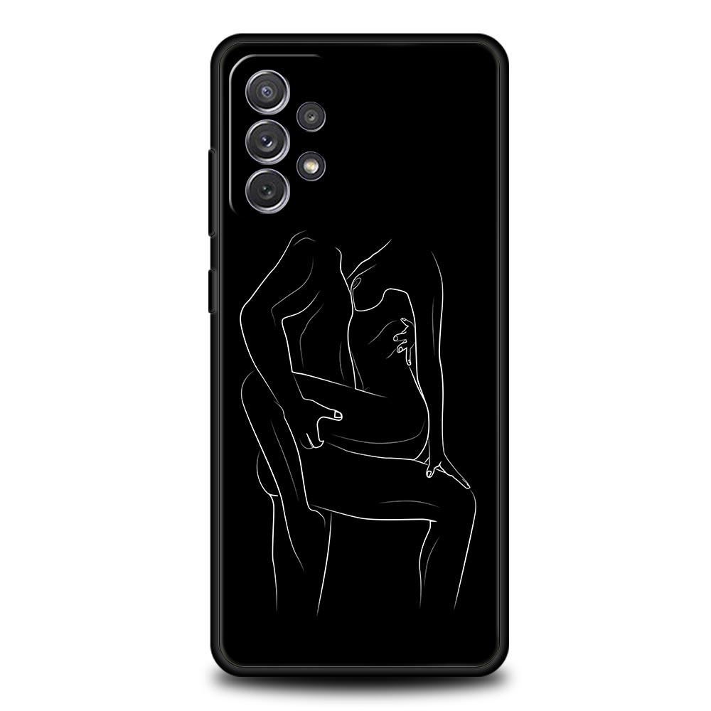 Черный сексуальный чехол с рисунком розы Lover для Samsung A51 A71 A21S A12 A15 A25 A31 A41 A52 A32 A23 A33 A53 A73 A03S A05S A13 5G