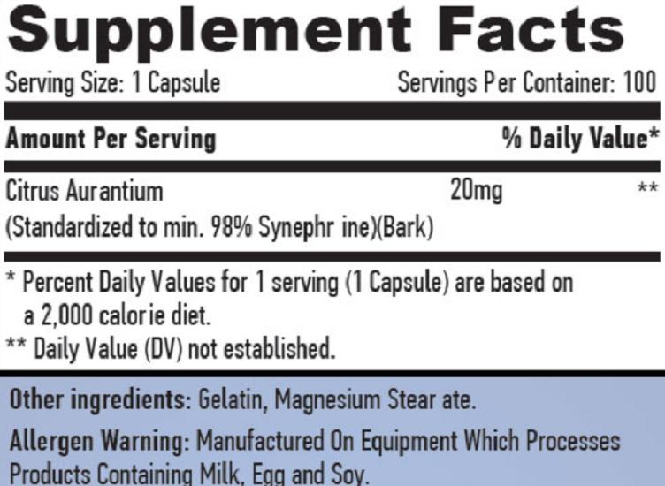 Haya Labs Синефрин 20 мг – 100 капсул