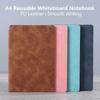 Leather A4 Whiteboard Notebook Reusable Office Notebooks Portable Memo Pad  Students Gift