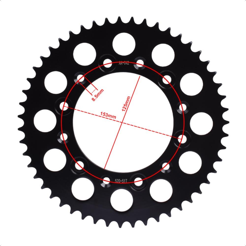 520 13T 51T Motorcycle Front Rear Sprocket Gear Wheel Cam for Honda CRF450 -2025 CRF 450