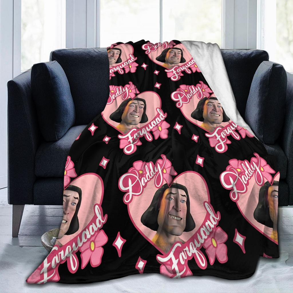 Father Farquaad Shreks Blankets Coral Fleece Plush Autumn Multifunction Soft Throw Blanket for Home Couch Plush Thin Quilt
