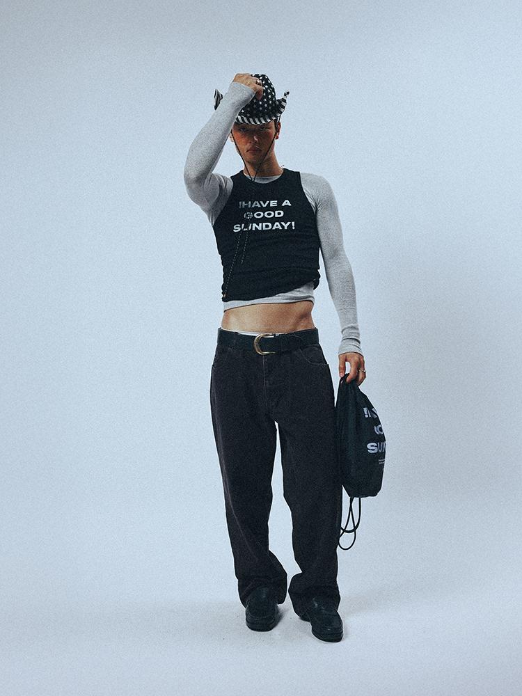 SUNDAY FRUIT MARKET Market Vintage Work Pant Charcoal