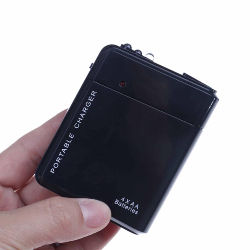1 шт. USB 4 Aa Аварийное зарядное устройство Портативное универсальное зарядное устройство для телефона