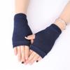 Women Half Finger Gloves Stretchy Hand Wrist Arm Wamer Crochet Knitting Faux Wool Mittens Fingerless Winter Warm Cycling Gloves
