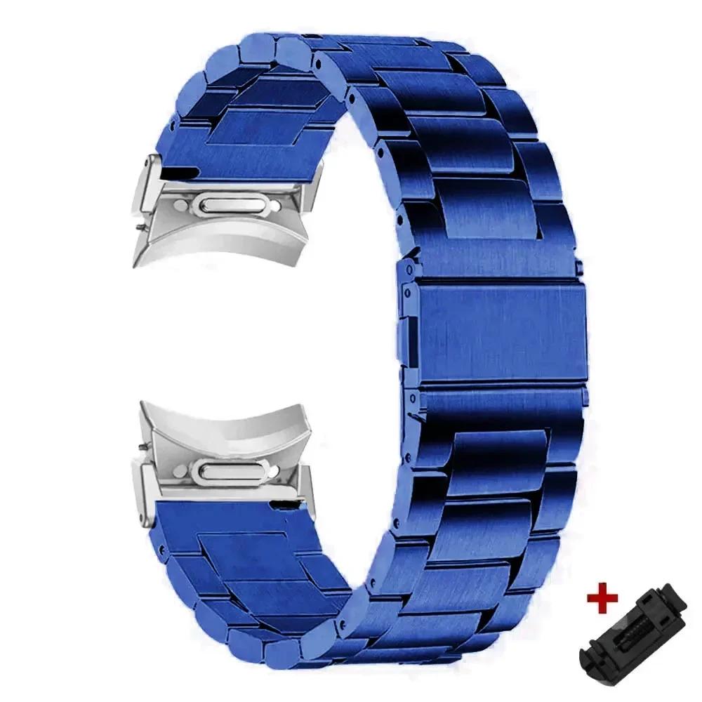 Ремешок из нержавеющей стали с быстрой фиксацией без зазоров для Samsung Galaxy 7FE 7 6 5 4 44 40 мм, браслет для Galaxy Watch 6Classic 43 47 мм