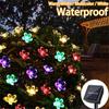 5M/7M Outdoor Courtyard Solar Fairy Lights Cherry Blossoms Solar String Lights Christmas Decorative Lighting Lamp