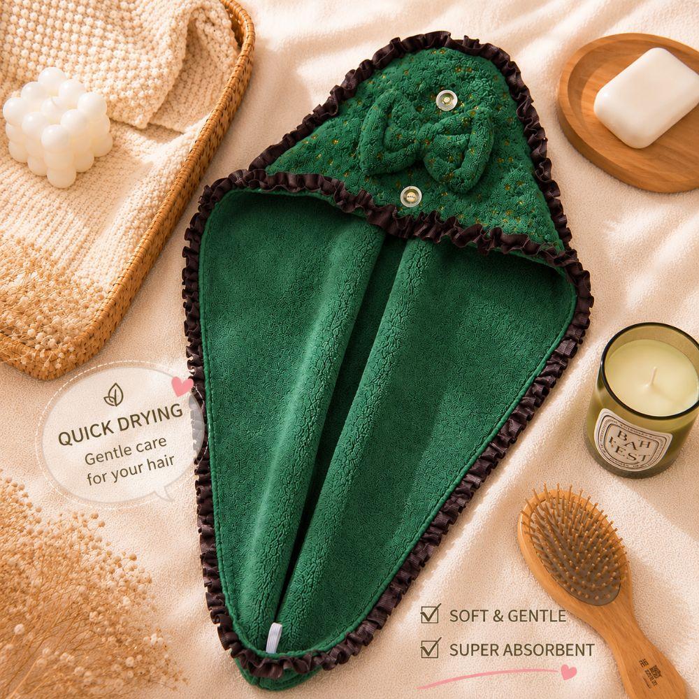 Coral Fleece Hair Towel Wrap Absorbent Shower Cap New Bow Dry Hair Cap For Bathroom,washing Hair