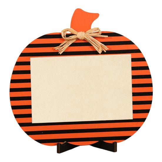 Хэллоуин деревянные фоторамки тыква клетчатый держатель для фотографий настольное украшение для дома ферма гостиная внутренний декор для вечеринки