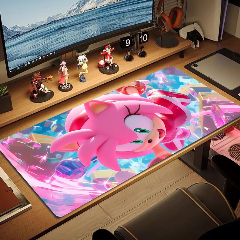Sonic the Hedgehog Print Cushion Non-slip Laptop Tablet Big Mousepad XXL Mat Mini PC Playmat With Lock edge