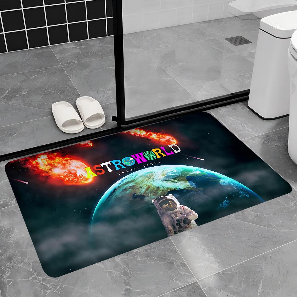 Travis Scott Astroworld Room Mats Anti-slip Absorb Water Long Strip Cushion Bedroon Mat Welcome Doormat