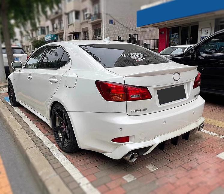 Compatible with 2006-2011 Lexus IS: rear wing, top wing, front splitter, spoiler, body kit, side skirts, rear lip, front lip.