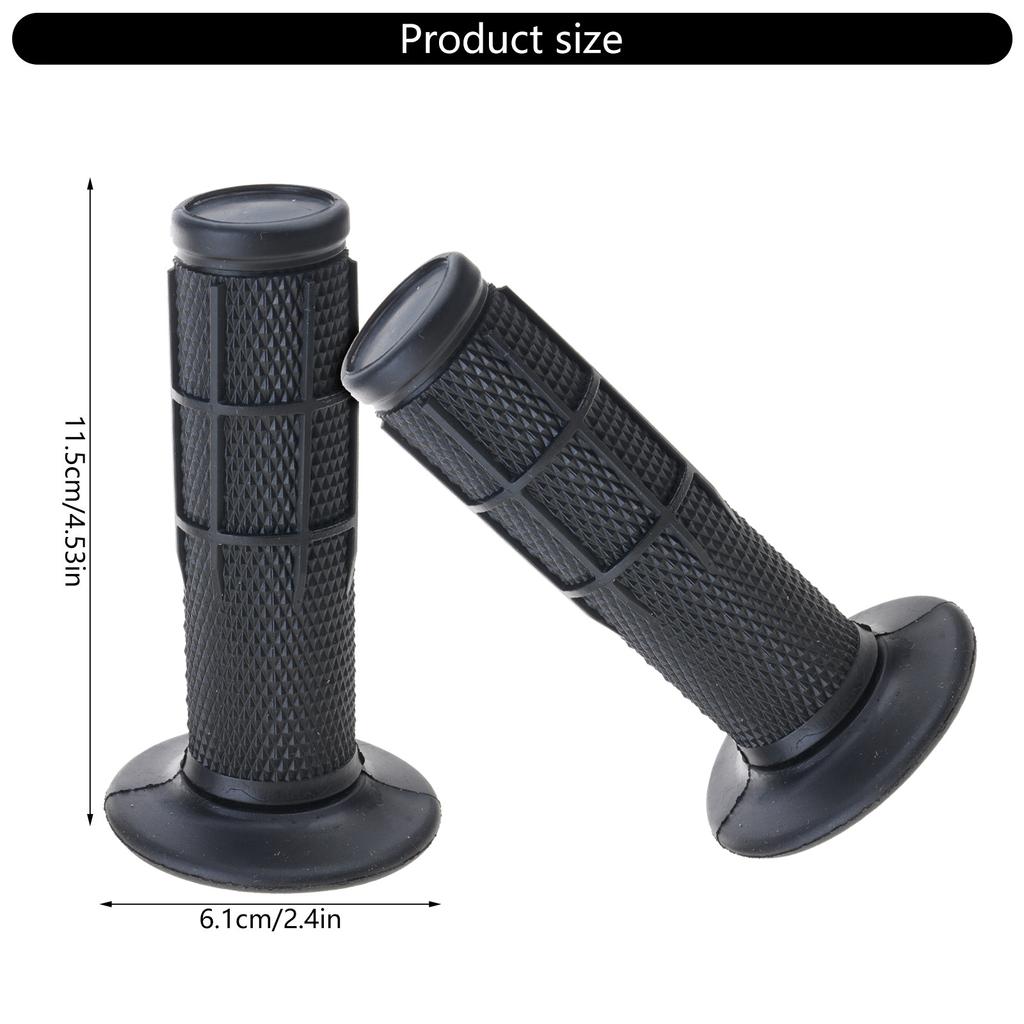 2pcs Motorbike Handle Bar Grips Rubber Handlebar Grips Motocross Throttle Bar Grips Handle Grips Universal for Dirt Bike