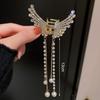 Headwear Simple Elegant Hair Claw Butterfly Hairpin Hair Accessories Pearl Tassel Hair Clip