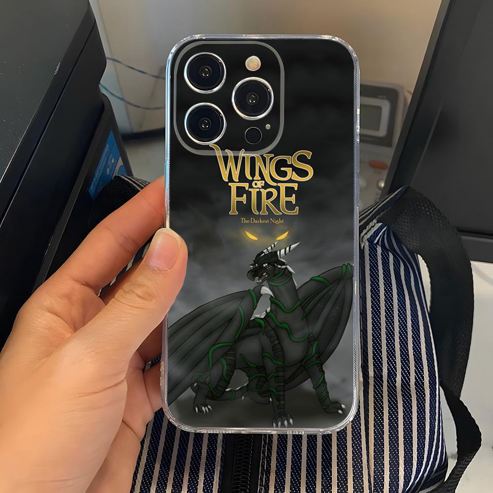 Мультяшный чехол для телефона 'Крылья Огня' Прозрачный Для Iphone 15 17 Pro Max 16 14 Pro 11 12 Pro 13 X XR XS SE Задняя крышка