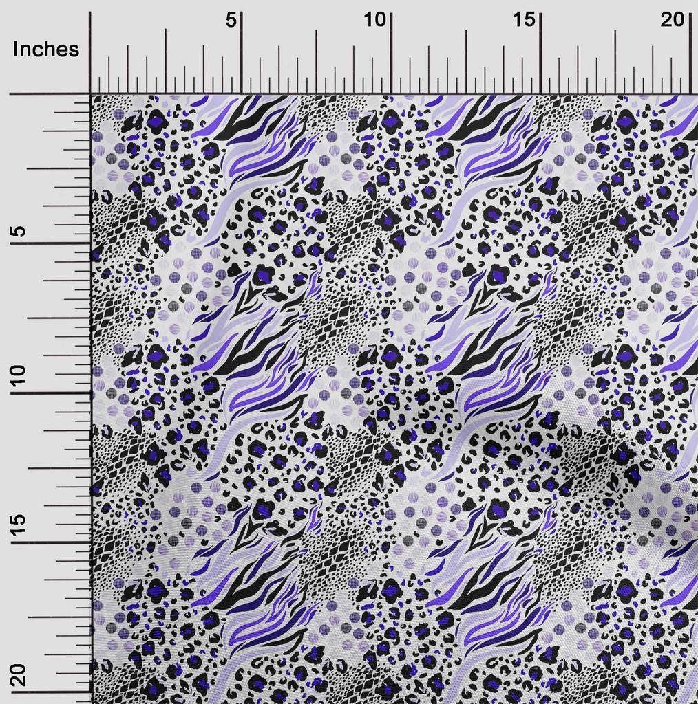 oneOone Cotton Poplin Green Fabric Animal Skin Dress Material Fabric Print Fabric By The Yard 42 Inch