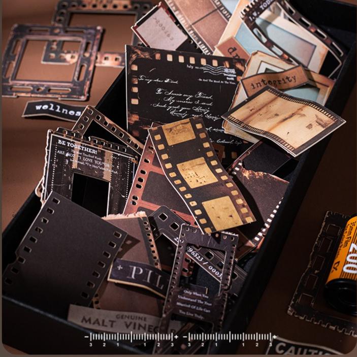 1 шт. материалы для блокнота 25 штук 4 вида серии пленки, стикеры «Прекрасный день», ретро-фильм, твердая карточка, наклейки-материалы для блокнота