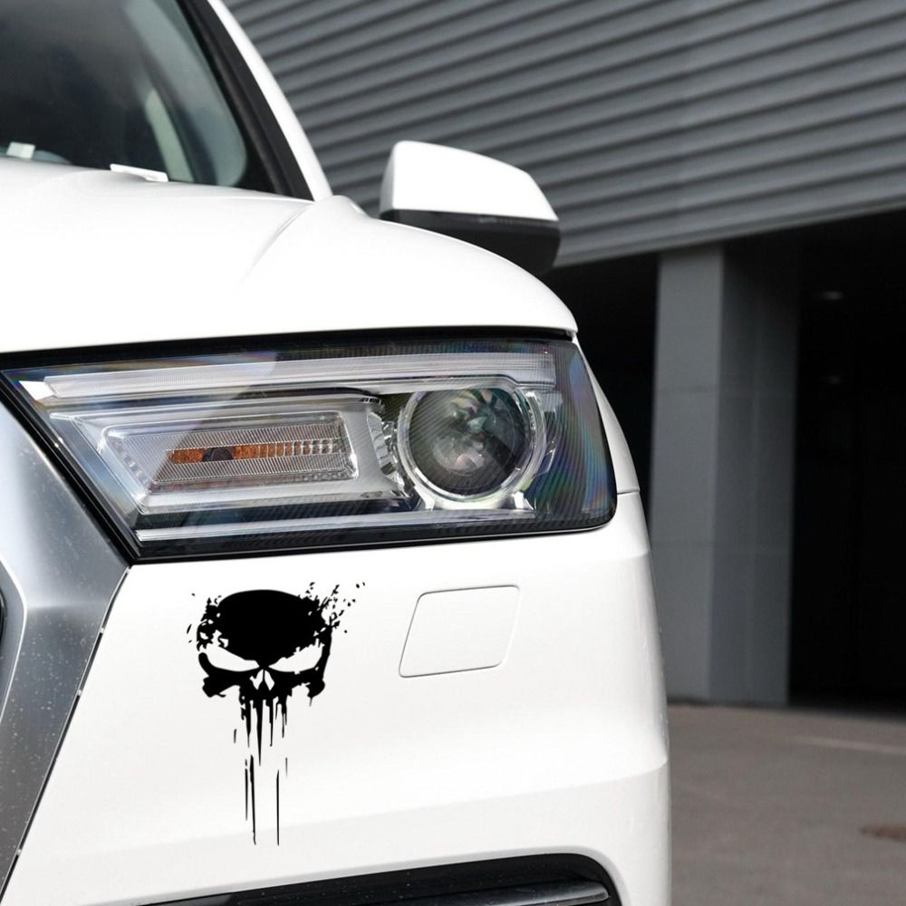 Waterproof Auto Reflective Sticker Car Skull Decal 3D Car Stickers Punisher Skull Sticker