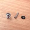 Silver Chrome Strap Pins for Electric Acoustic and Other Guitars with Basic Strap Pins of Guitars, Guitars, Basses, (Set 2)