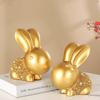 1 пара фигурок кроликов, пасхальное украшение стола, статуэтка кролика из смолы для дома, свадьбы, рождества, дня рождения, украшения