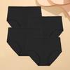 4 ШТ./КОМПЛ. Хлопковое полосатое женское нижнее белье, сексуальные трусики с высокой посадкой, однотонные мягкие брифы, женское дышащее эластичное нижнее белье