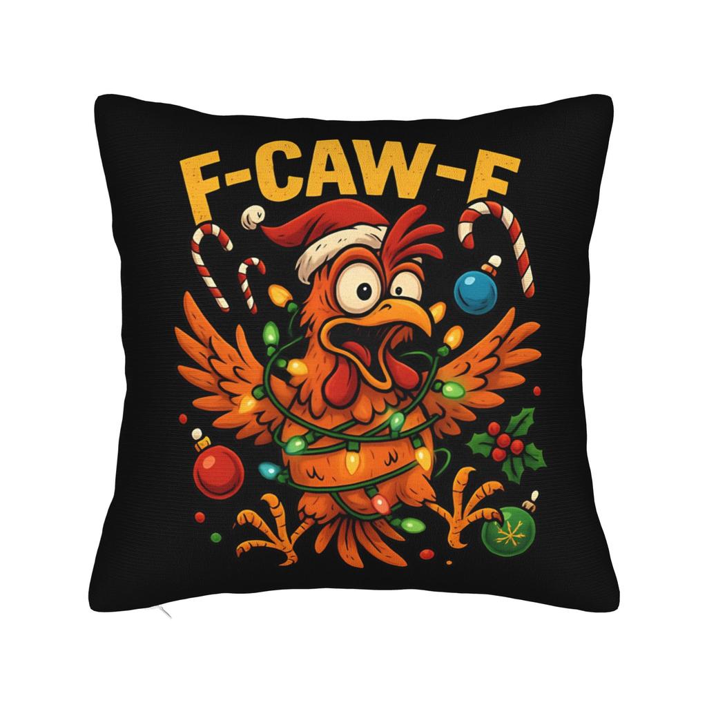 FCawF Meme Square Pillow Case Funny Black Bird Moon Cushion Cover Novelty Polyester Decor Pillowcase for Home 45x45cm