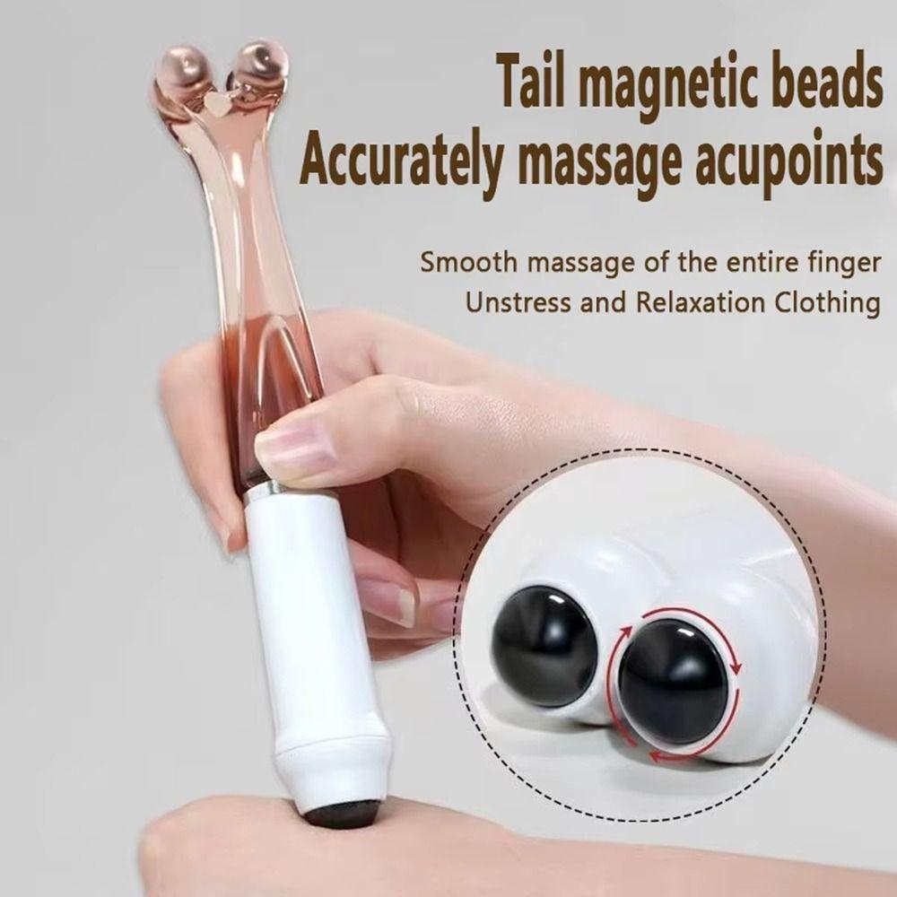 Magnet Bead Finger Massager Roller 5 Beads Hand Acupuncture Points Massager  Arthritis Relief