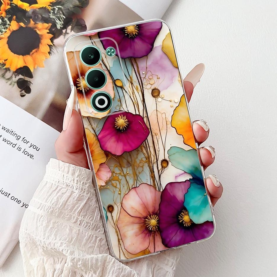 For Oppo A5 5G 2025 Case CPH2735 Luxury Fashion Painted Cover Soft Slim Phone Case For Oppo A5 Pro CPH2695 OppoA5 A5Pro 5G Shell