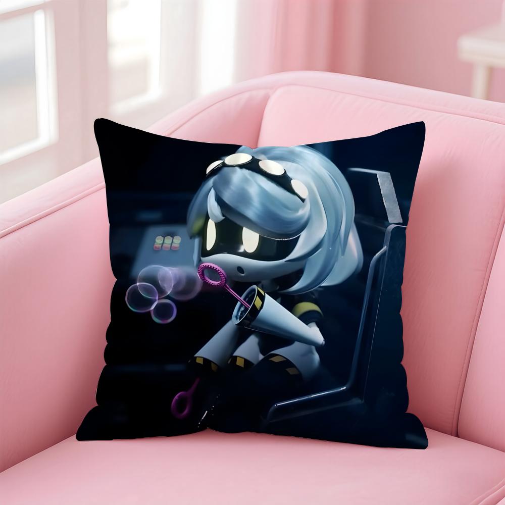 Fashion MMurder Drones Cartoon Cushion Cover Pillowcase Short Plush Invisible zipper Room Sofa Cushion Cover