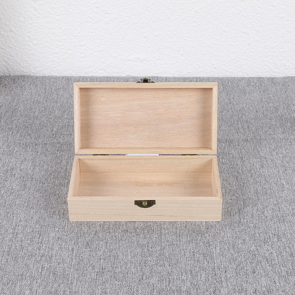 Tea Boxes Gift with Lid Wooden Storage Box Jewelry Box Decorative Trinket Case Clamshell Box