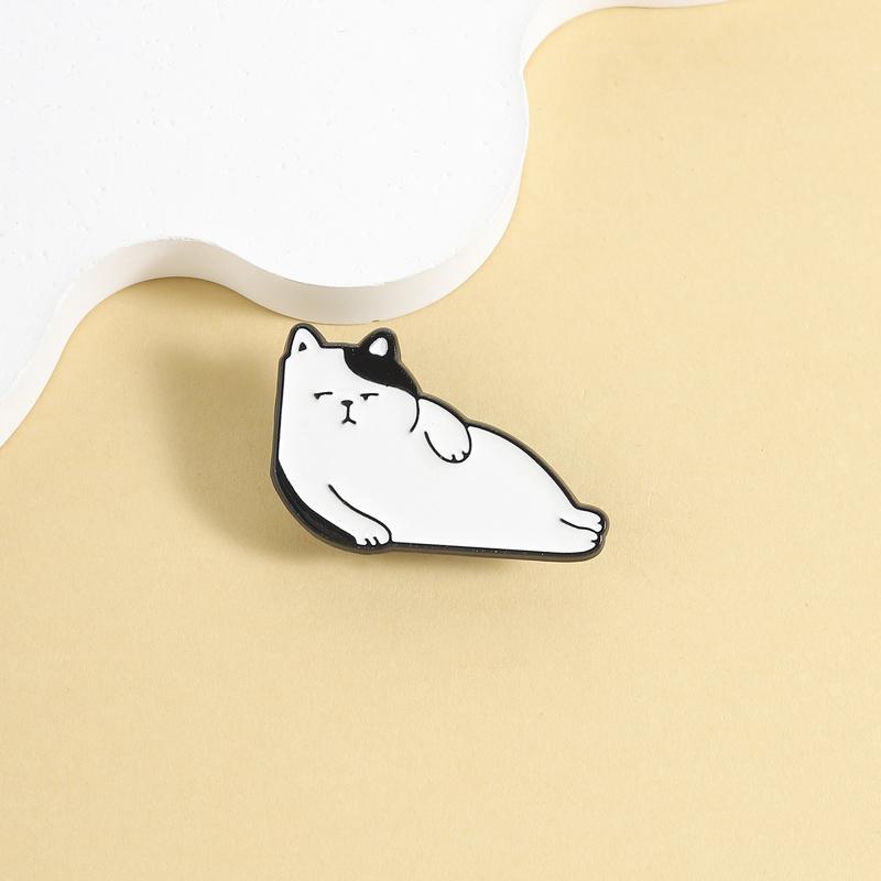 Котенка к стене Эмалевая булавка Мультяшные животные Броши Значок на лацкан Рюкзак Модные ювелирные аксессуары Подарки для друзей