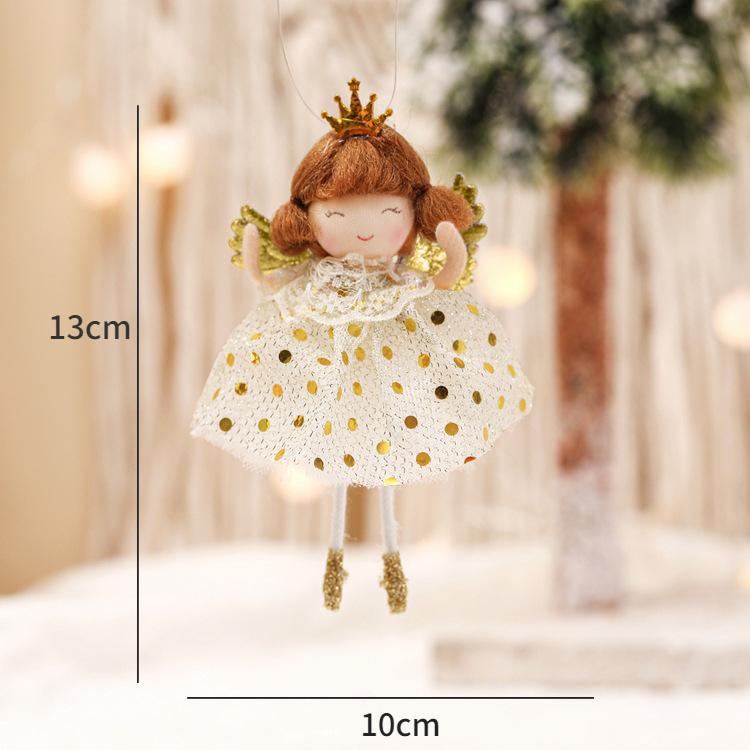 Christmas Plush Angel Girl Santa Claus Dolls Xmas Tree Ornament Natal Noel Navidad 2025 Christmas Decorations for Home New Year