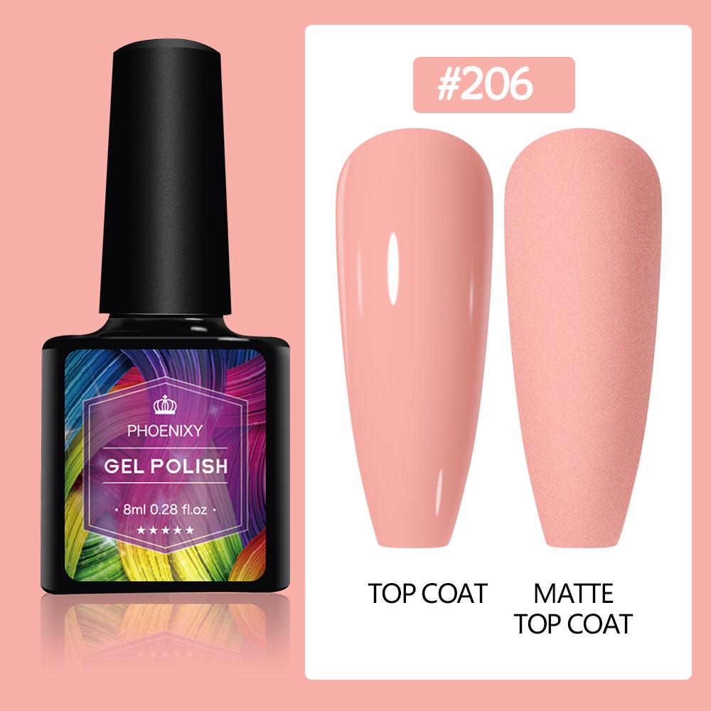 PHOENIXY 8 мл гель-лак для ногтей, полуперманентный гель, блестящий гель, отмачиваемый блестящий стартовый набор, маникюрный набор для маникюрного салона
