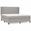 VidaXL Divan Bed with Mattress Light Grey 180x200cm Fabric - Model 3128301