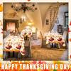1 Pack Thanksgiving Fall Tablecloth Disposable - 108" × 54", Fall Table Cloth Autumn Harvest Turkey Pumpkin Leaves Tablecover Plastic Rectangle
