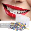100PCS Nylon Polishing Dental Brush Latch Flat Prophy Brush For Dental Lab