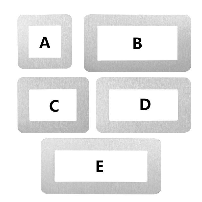 1 шт. Современный выключатель света Металлическая наклейка Декоративная защитная крышка для выключателя Алюминиевая накладка на розетку Накладка вокруг розетки