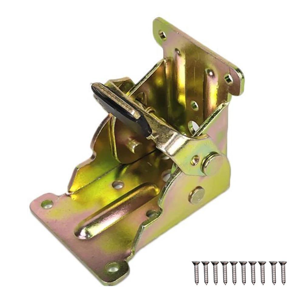 90 Degree Self-Locking Folding Hinge Table Legs Chair Extension Folding Table Leg Hinge Furniture Hardware Foot Fixing Parts
