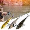 Fishing Bait with Treble Hook 3D Eyes Realistic Looking Bright Colors Natural Swimming Posture Hard Bait Artificial Lure