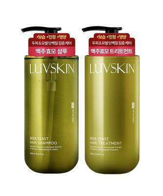 Шампунь для волос с пивными дрожжами Rubskin 1000 мл + Бальзам 1000 мл (Аромат детской присыпки)