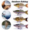 5CM/2.5G Multi-Jointed Fishing Lure with Hooks Slow Sinking 6-Section Swimbait Bionic Hard Artificial Bait Freshwater Saltwater Fishing Accessories