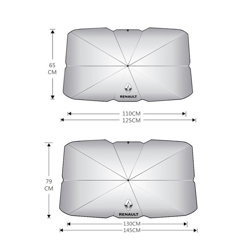 For Renault 2026 New Hub Caps For Renault Grand Scenic 4 XMOD Megane Clio 4 Laguna 2 3 Coupe Car Sunshade Umbrella Car Front Win