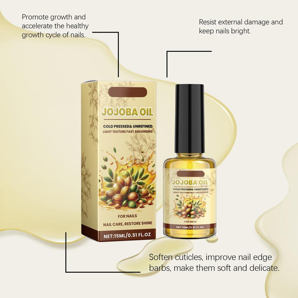 Jojoba Oil For Skin, Hair, Nails, Cuticles - Unrefined & Hexane Free, Natural Moisturizer Jojoba Carrier Oil Facial Oil Gua Sha Massage 15ml