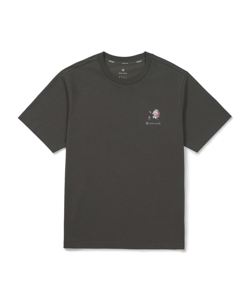 SNOWPEAK APPAREL [Snow Peak | Doraemon] Campfire Short Sleeve T-Shirt (S26Mufts95) Dark Khaki