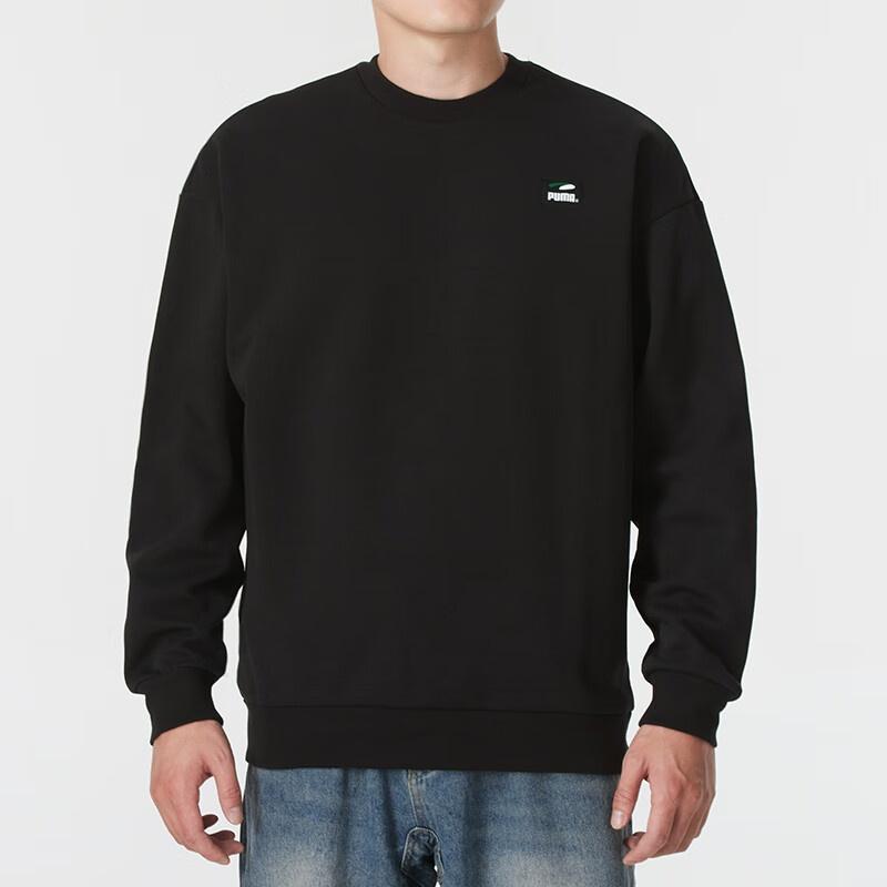 PUMA Sweatshirts Men's Black Crew Neck Moderate Other 628144-01