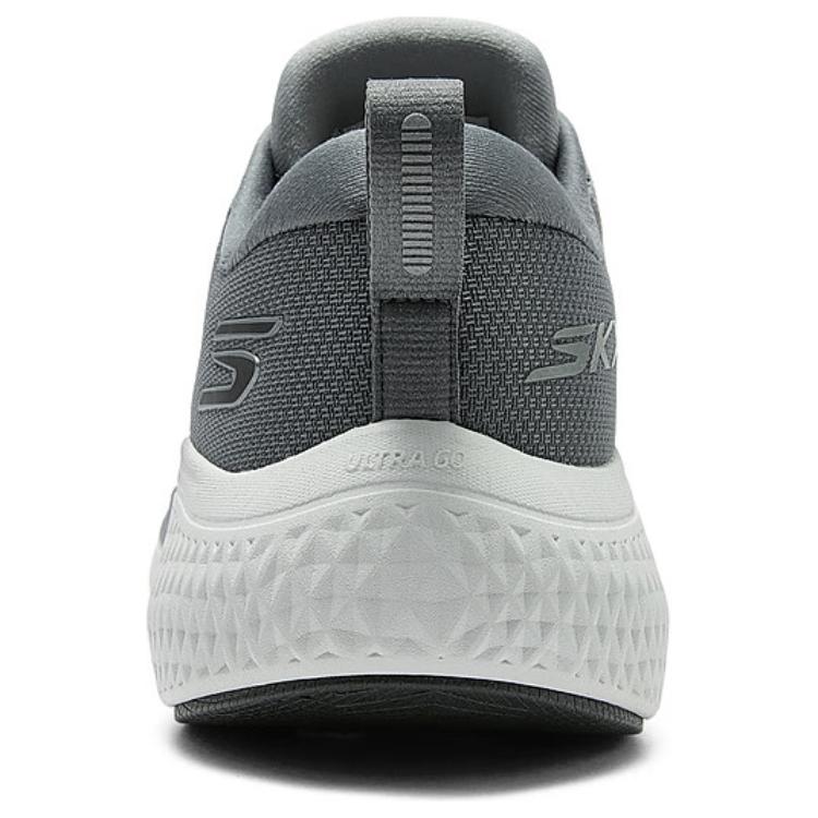 Skechers Go Run Supersonic Max Мужские Серые Белые Низкие Повседневные Беговые Кроссовки 246086-GRY